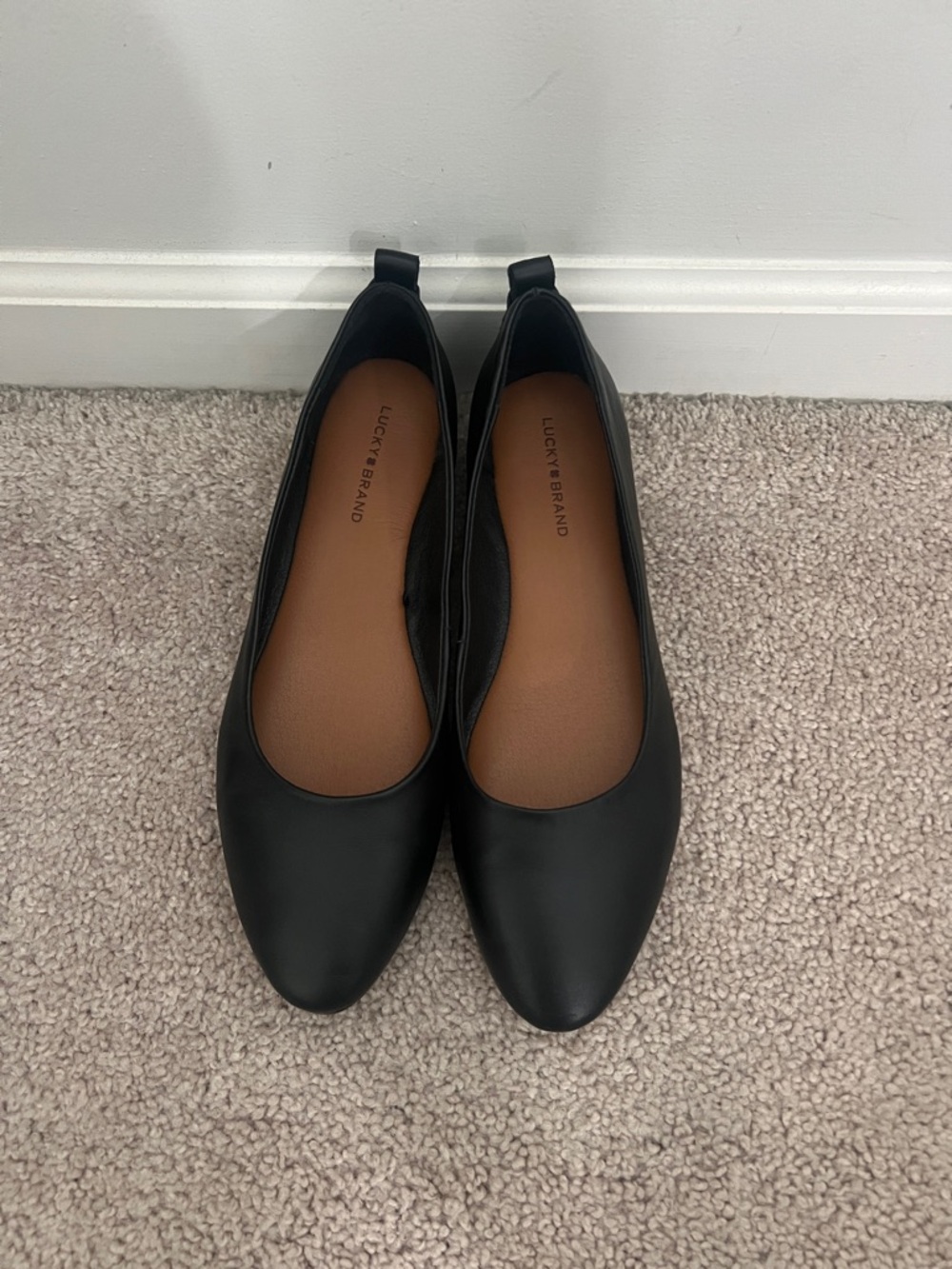 Lucky Brand Black Slip-On Ballet Flats